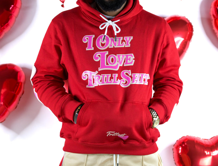 Trillest Love Hoodie - Red w/ Pink/Cream