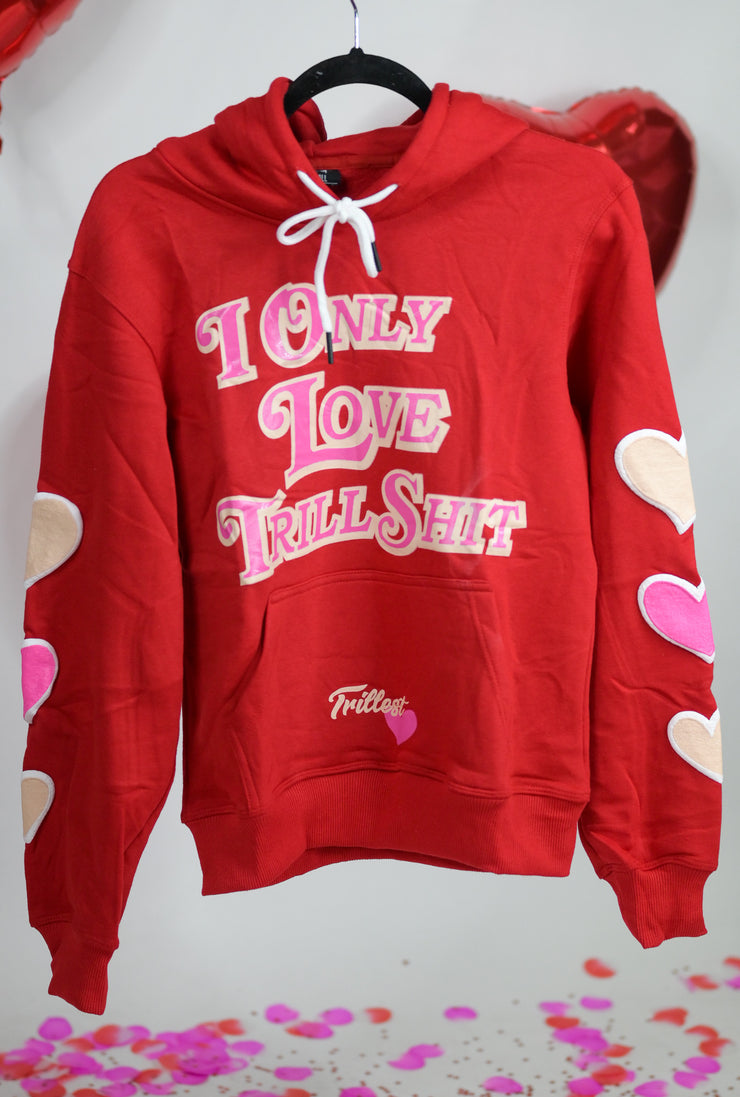 Trillest Love Hoodie - Red w/ Pink/Cream