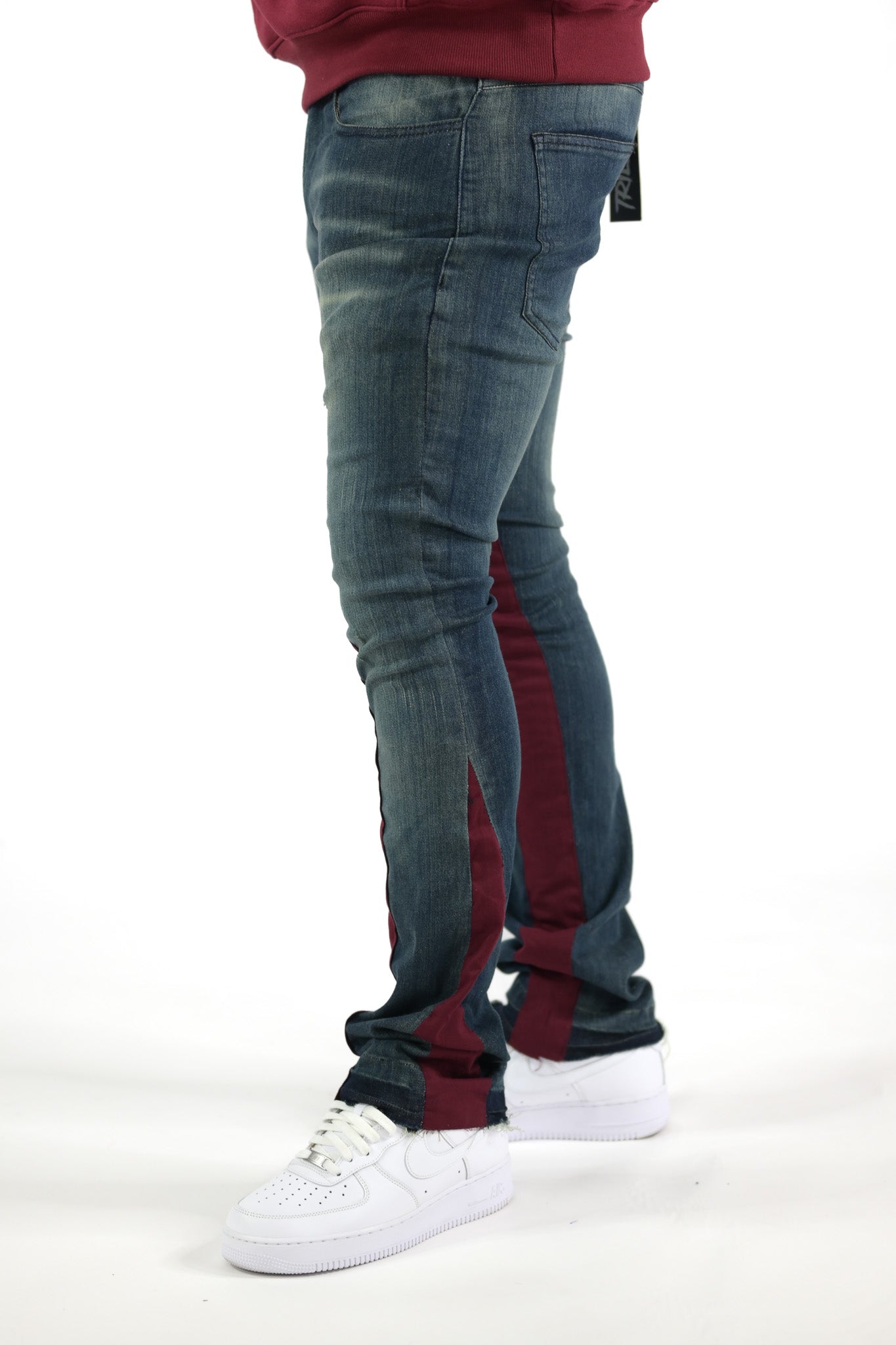 Dust Trillest Jeans w/ Burgundy