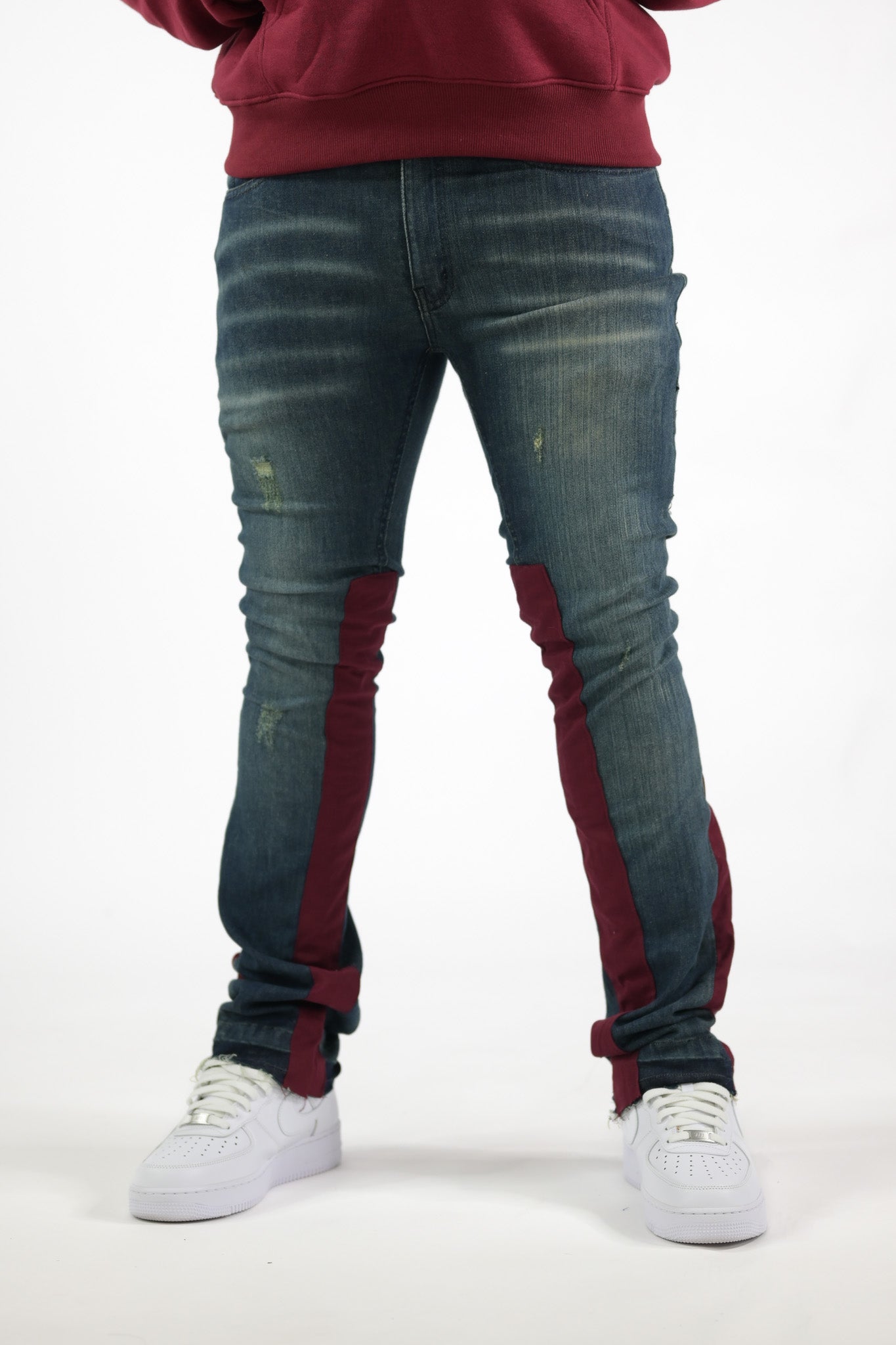 Dust Trillest Jeans w/ Burgundy