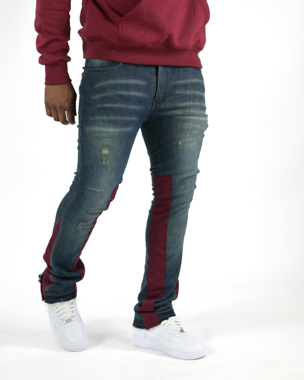 Dust Trillest Jeans w/ Burgundy