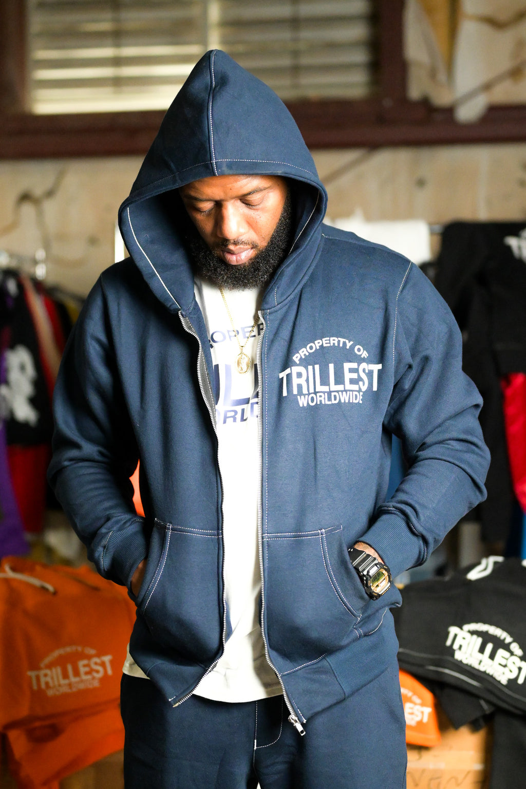 Property of Trillest Jacket - Navy\White