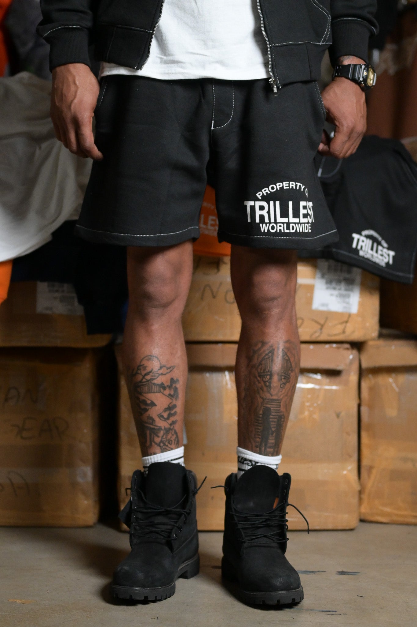 Property of Trillest Shorts - Black\White