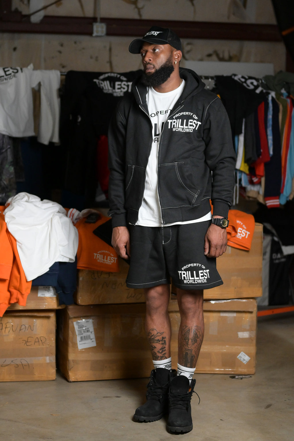 Property of Trillest Shorts - Black\White