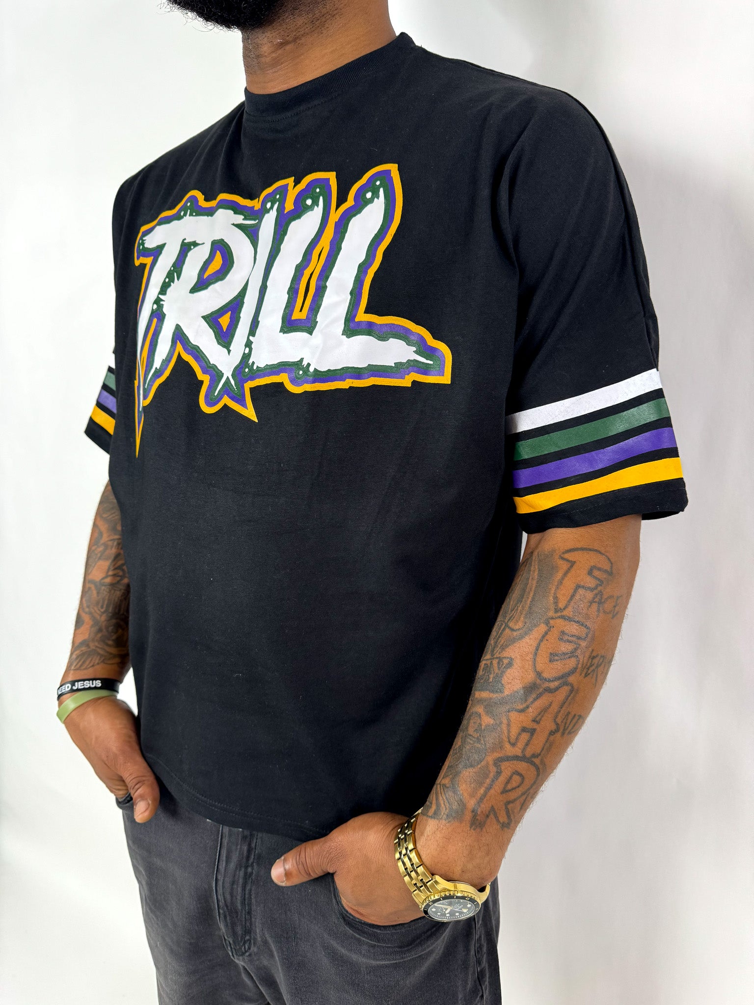 Big Trill Mardi Gras Tee - Black
