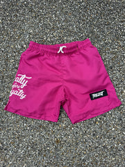 Trillest Nylon Rubber Patch Shorts - Pink