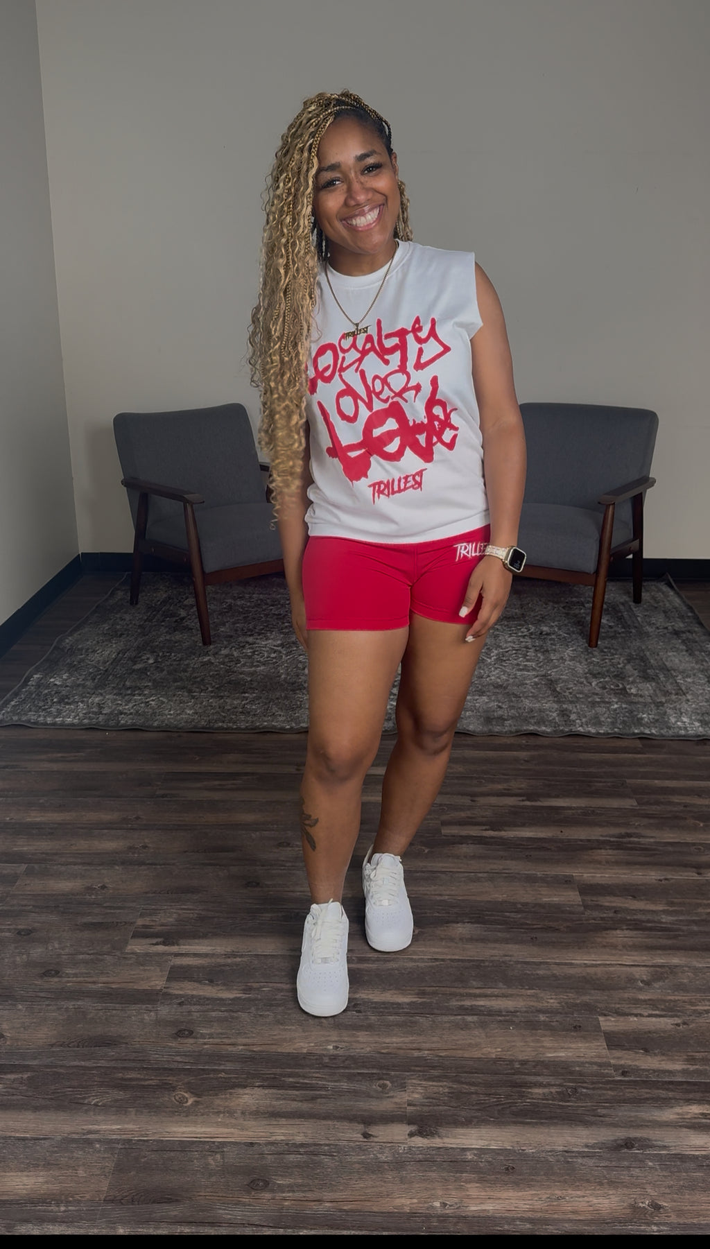 Loyalty Over Love Tee - White/Pink