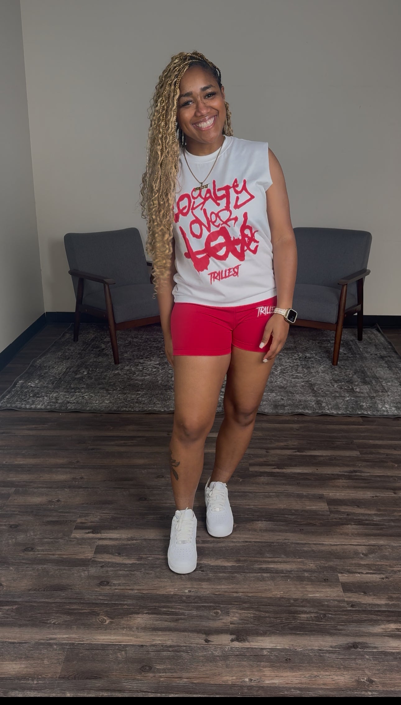 Loyalty Over Love Tee - White/Pink