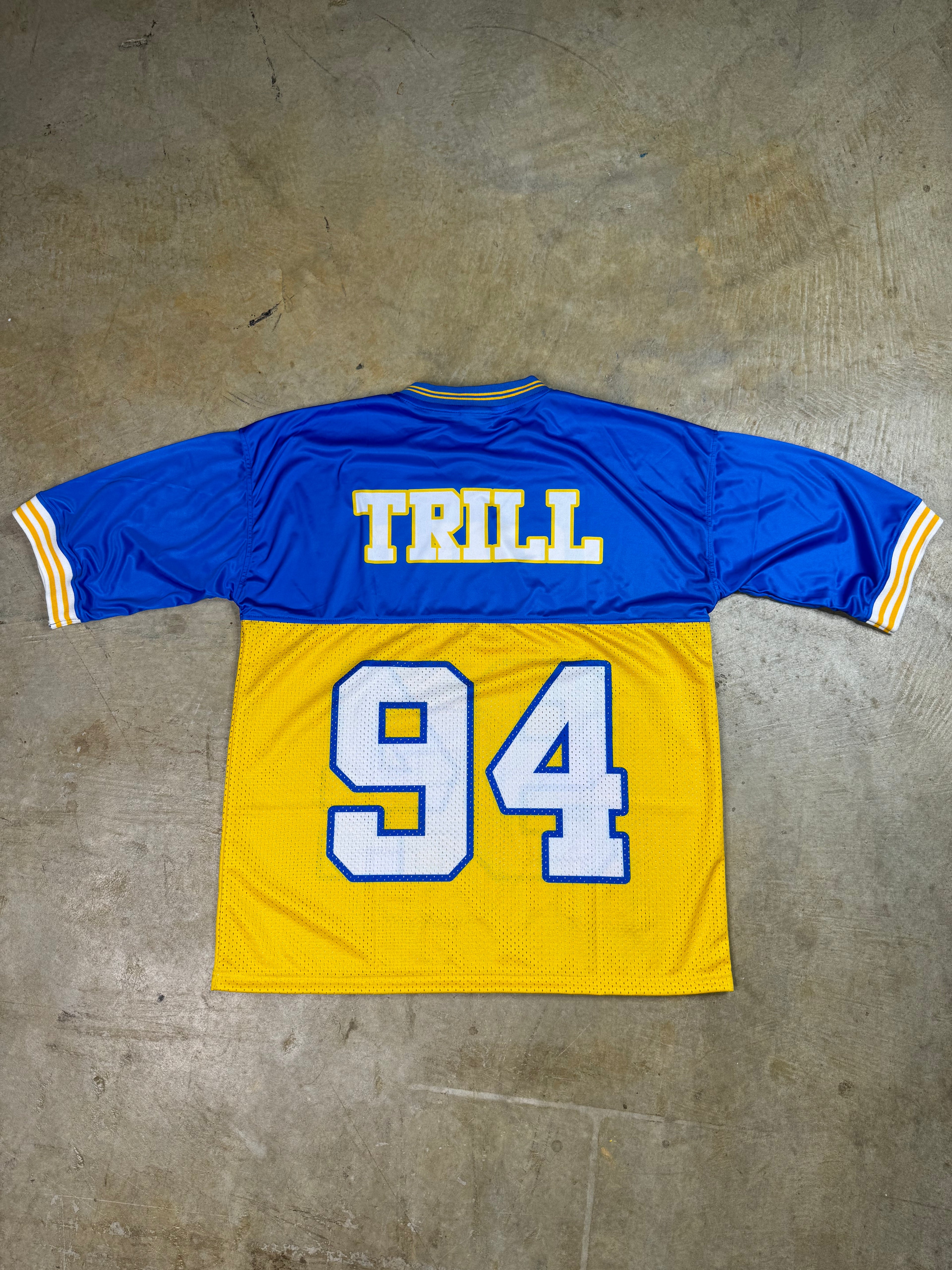 Trillest Football Jersey - Royal Blue/Yellow