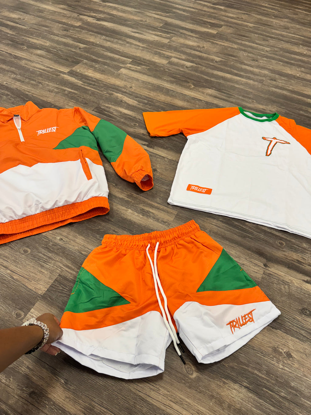 Big T - Raglan Tee - White\Orange