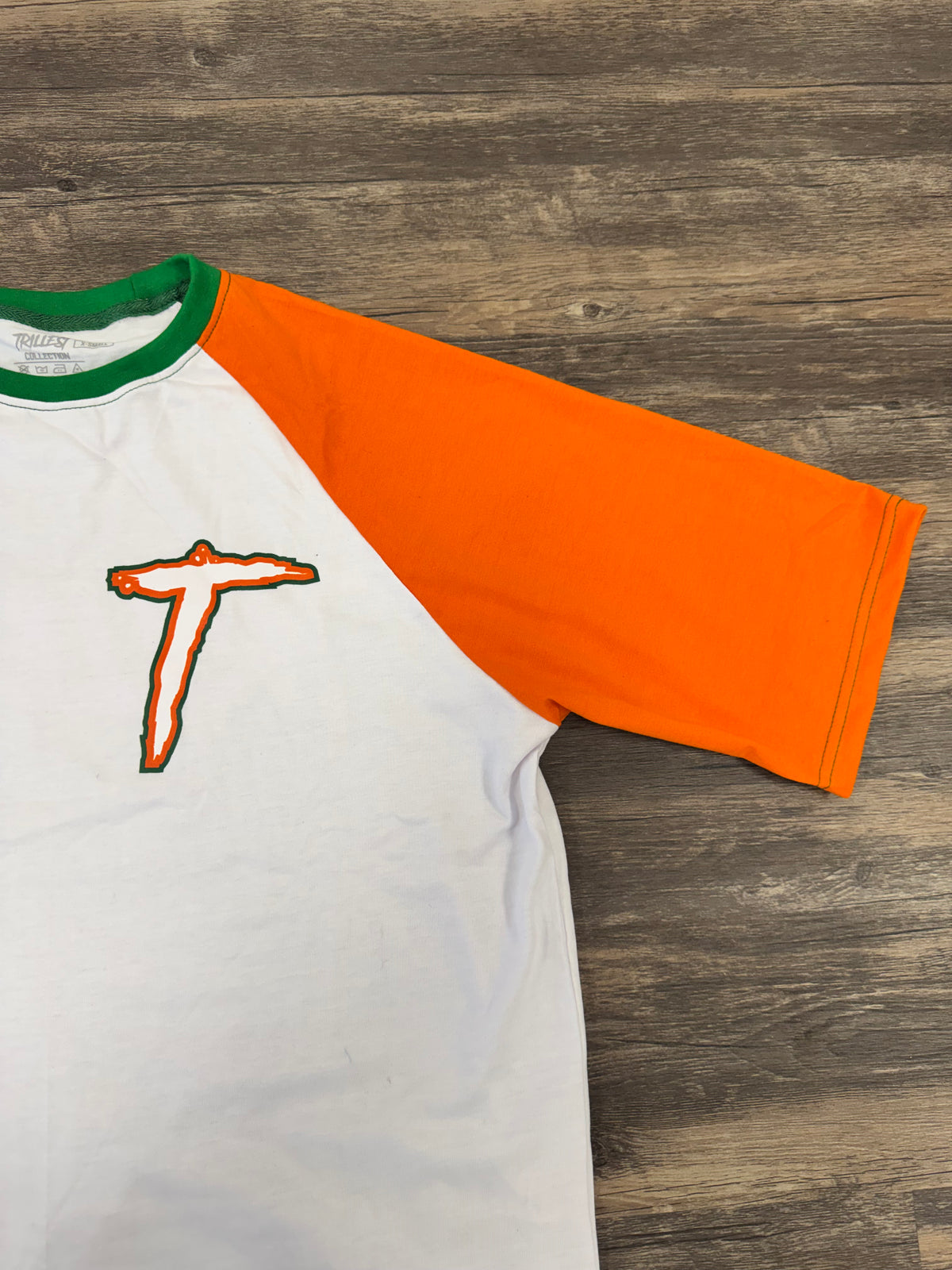 Big T - Raglan Tee - White\Orange