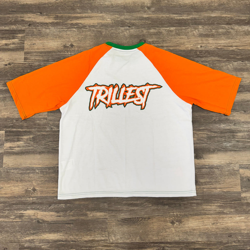 Kids Big T - Raglan Tee - White\Orange