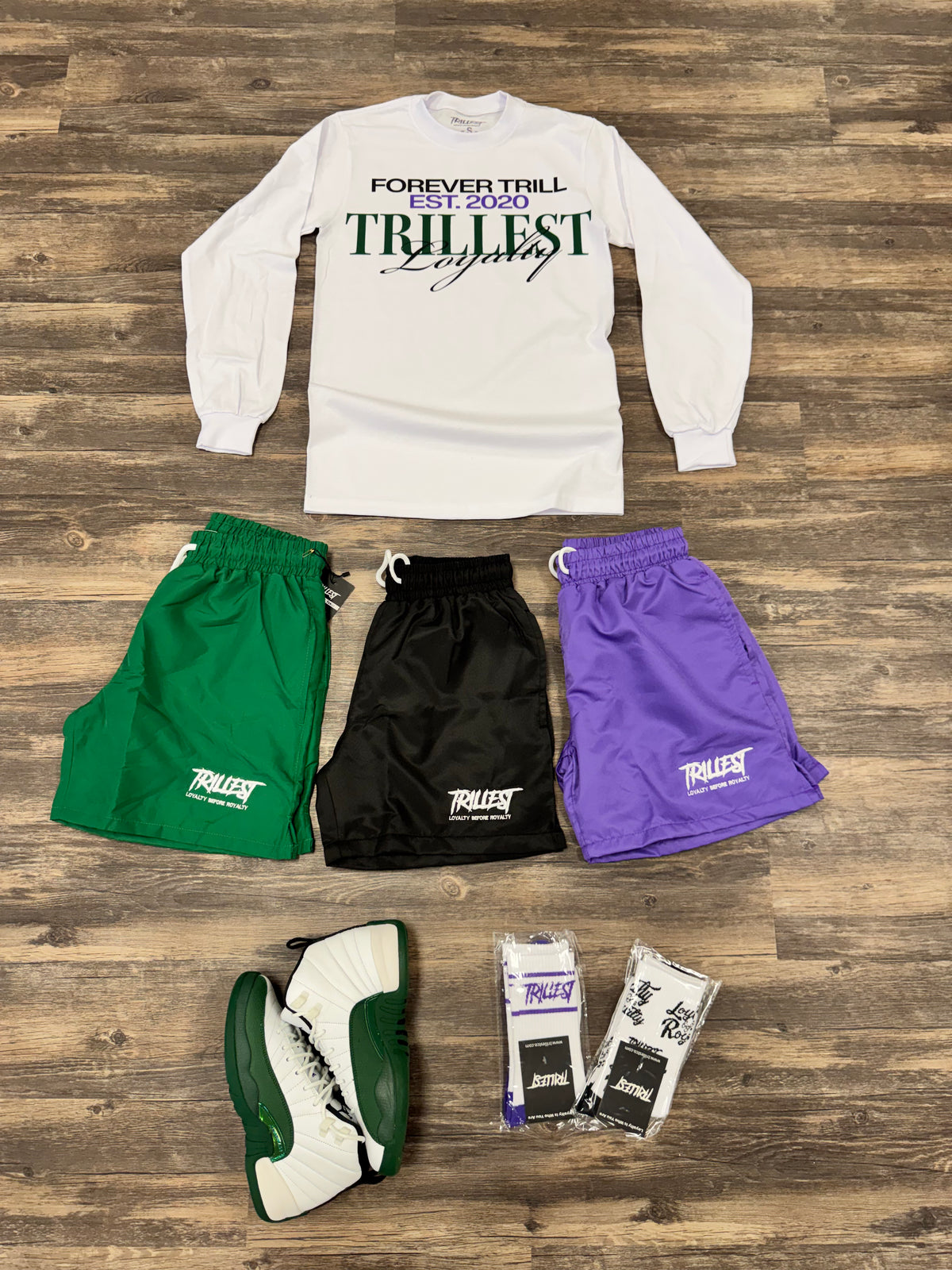 Signature Trillest Logo Shorts - Purple