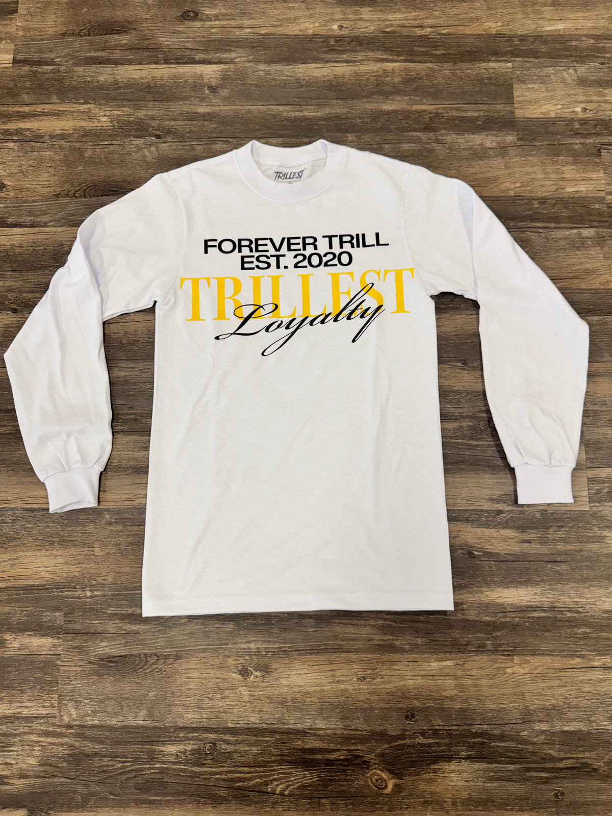 Trillest Loyalty Long Sleeve Tee - White\Yellow\Black