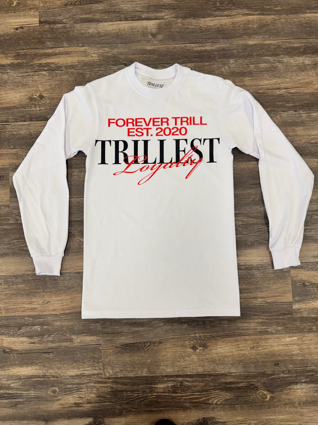 Trillest Loyalty Long Sleeve Tee - White\Red\Black