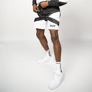 Trillest Panel Windbreaker Shorts - Black\White