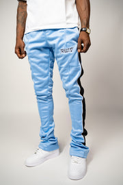 Trillest Stacked Track Pants - UNC Blue/Black