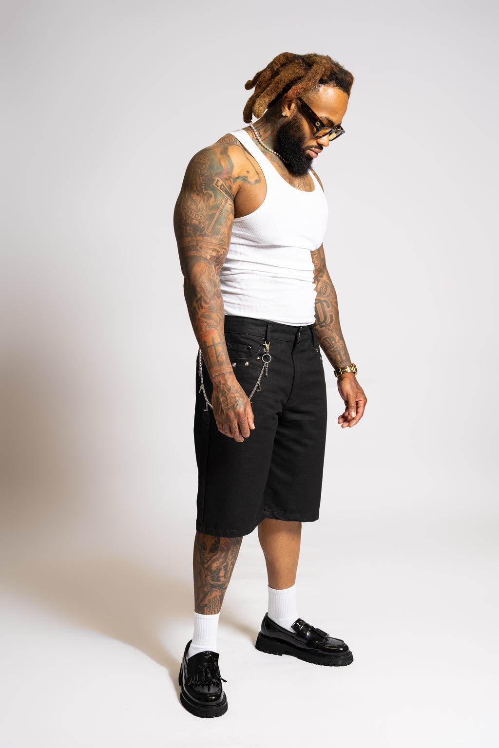 Wax Denim Jorts (Shorts) - Black