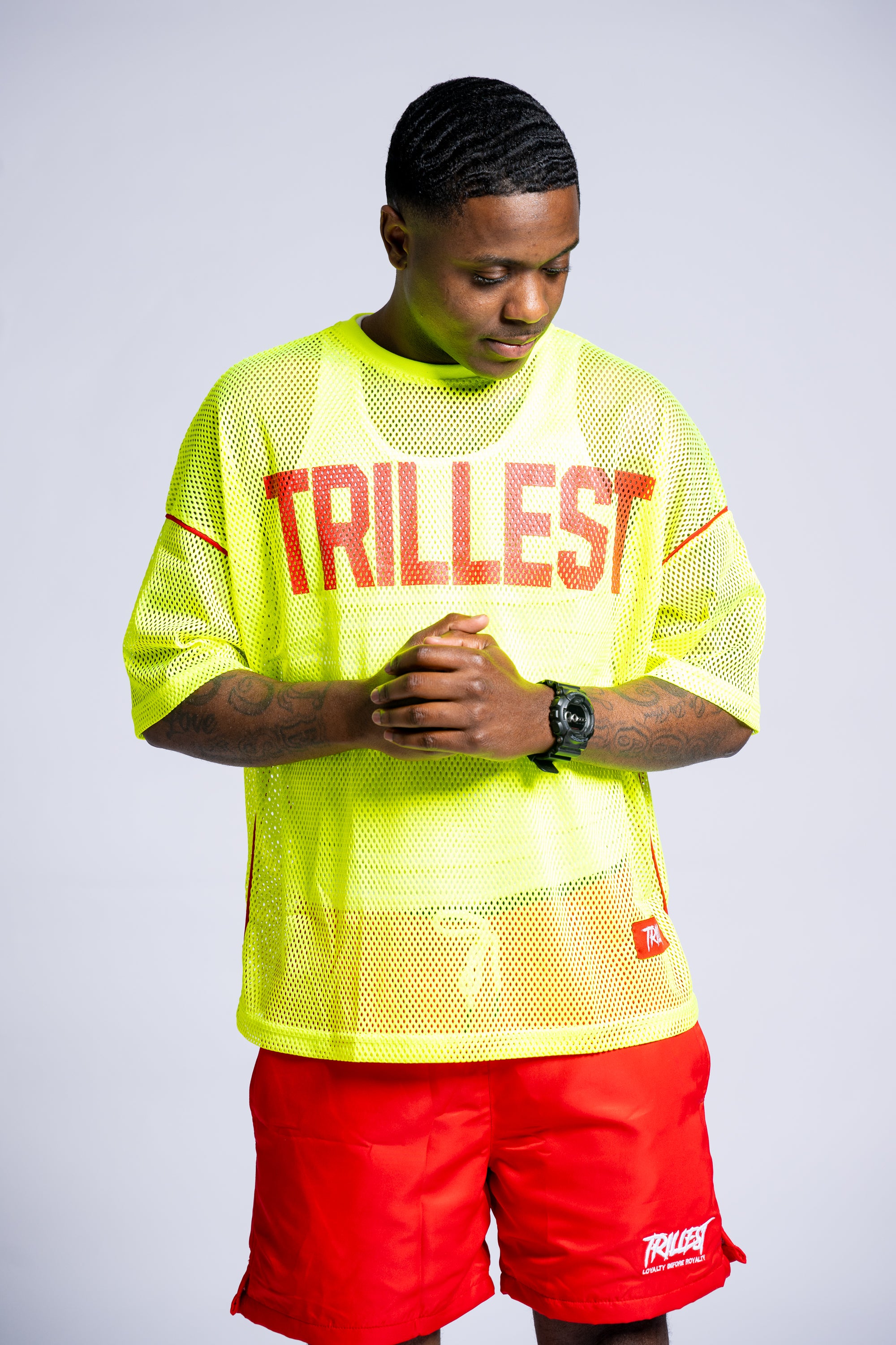 Mesh Stadium Jersey - Neon\Red – Trillest Co