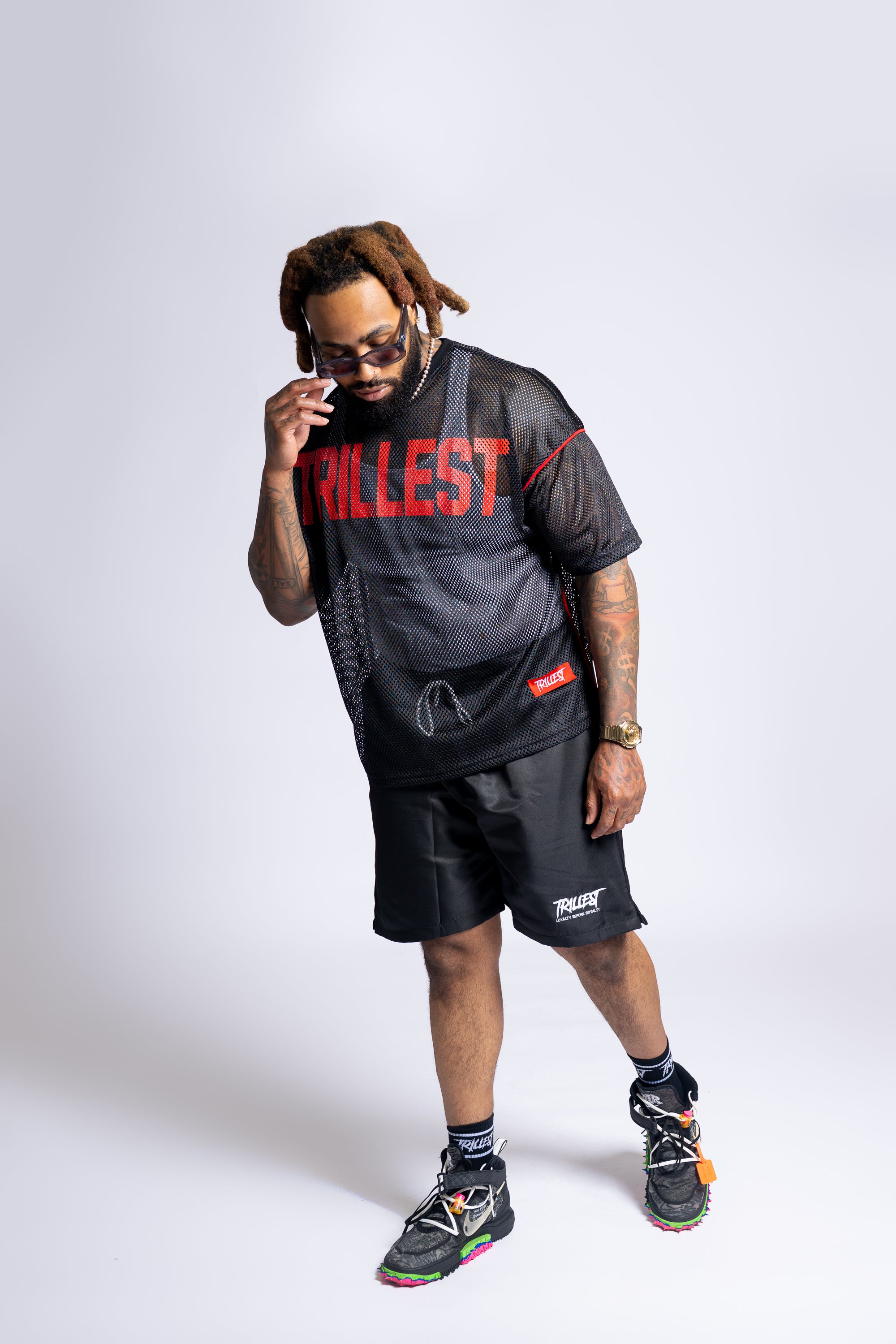 Mesh Stadium Jersey - Black\Red