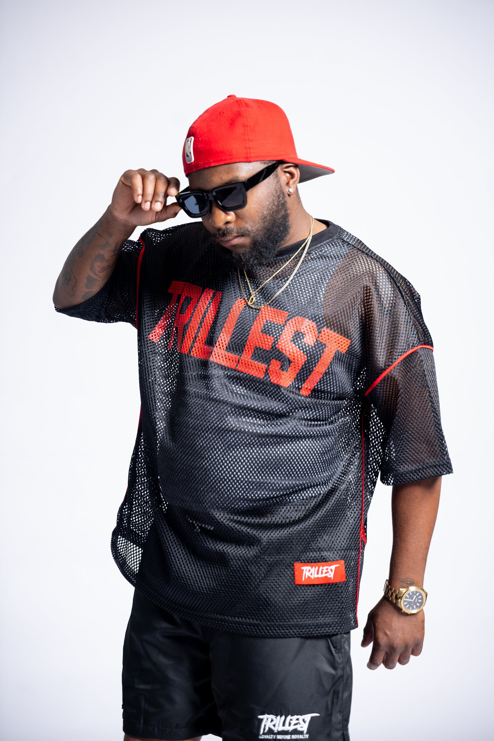 Mesh Stadium Jersey - Black\Red