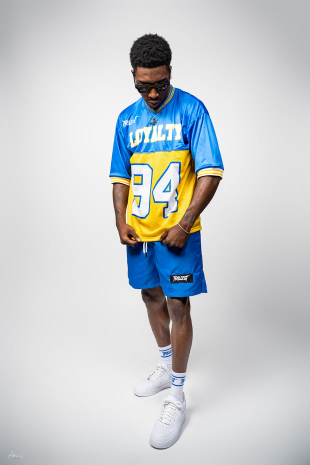 Trillest Football Jersey - Royal Blue/Yellow