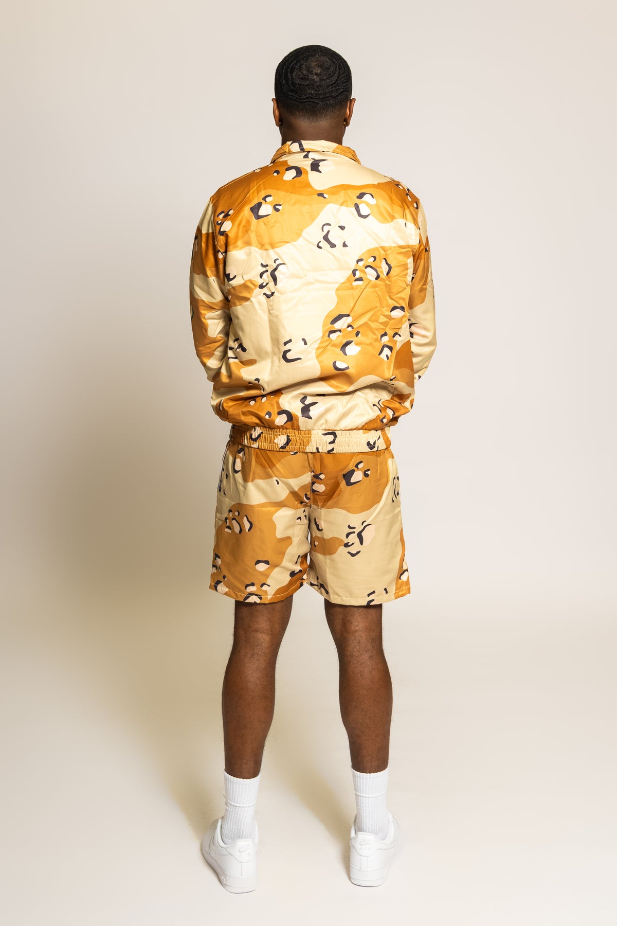 Panel Windbreaker Shorts - Desert Camo
