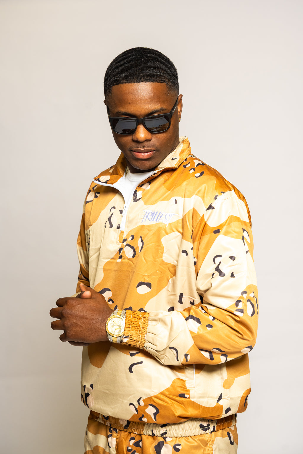 Panel Windbreaker Jacket - Desert Camo