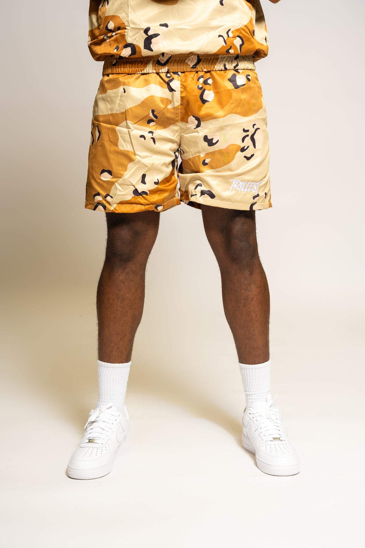 Panel Windbreaker Shorts - Desert Camo