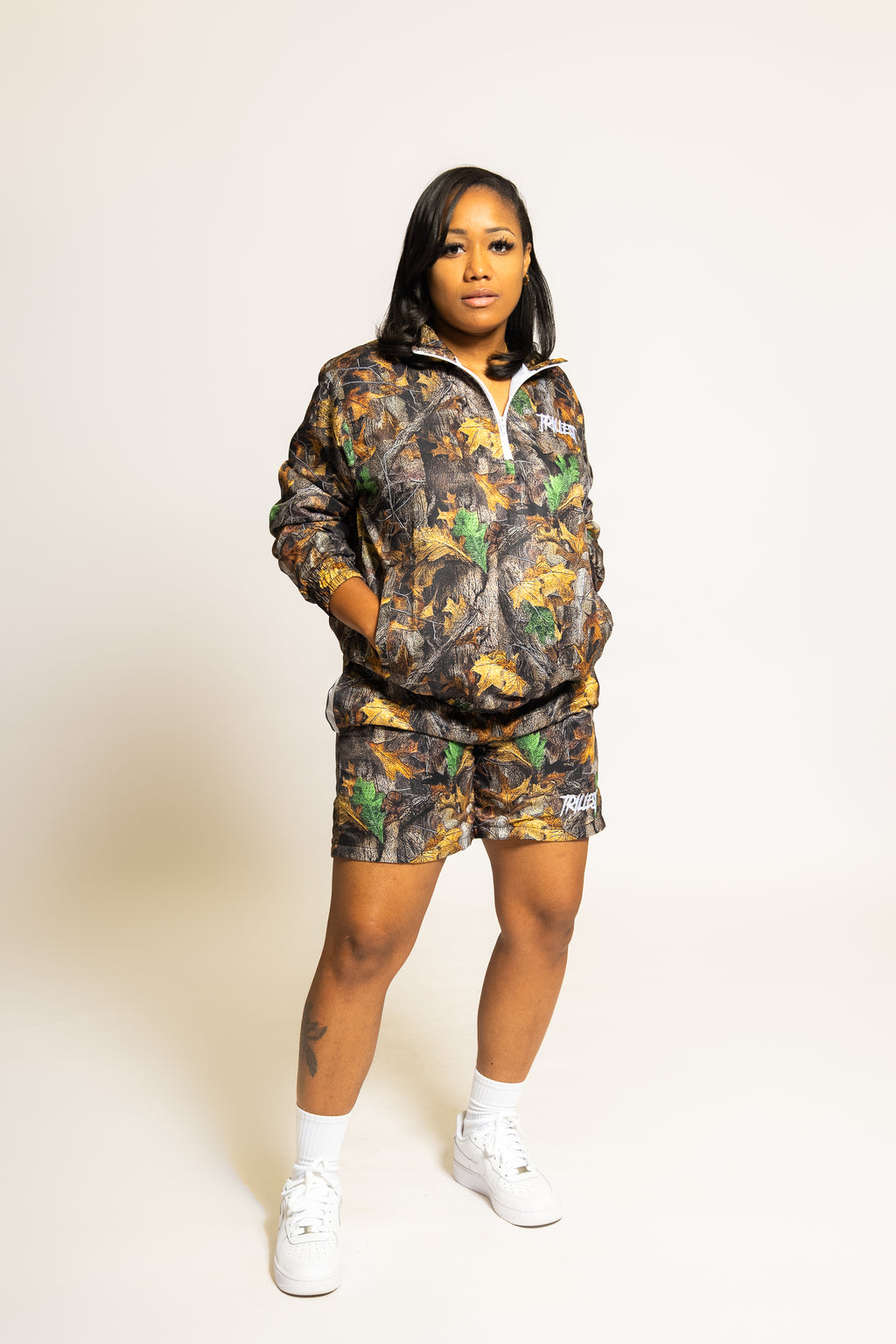 Panel Windbreaker Shorts - Real Tree Camo