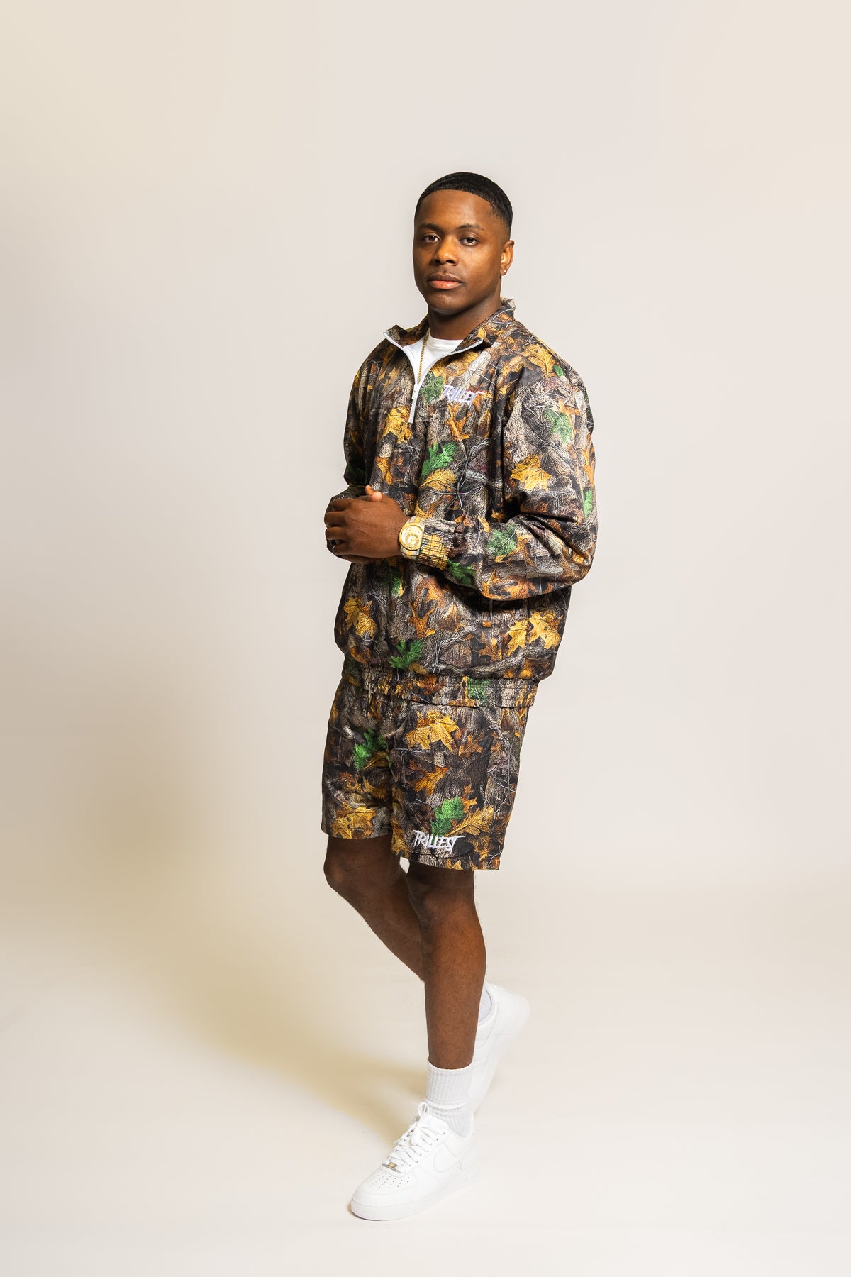 Panel Windbreaker Shorts - Real Tree Camo