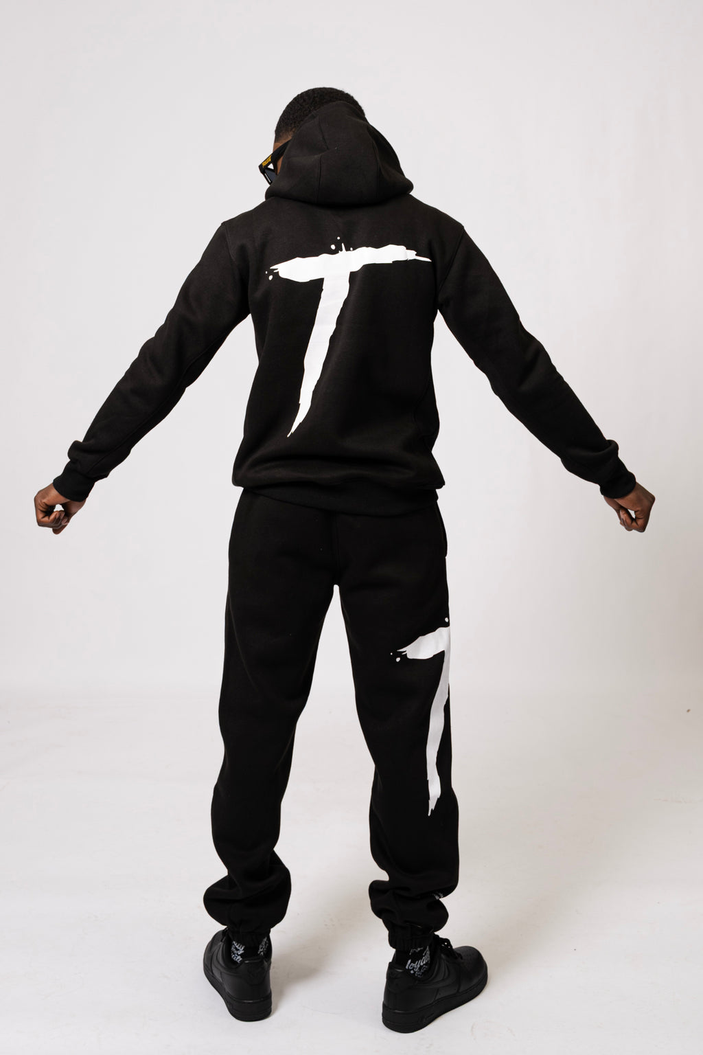 Big T Definition Panel Hoodie - Black/White