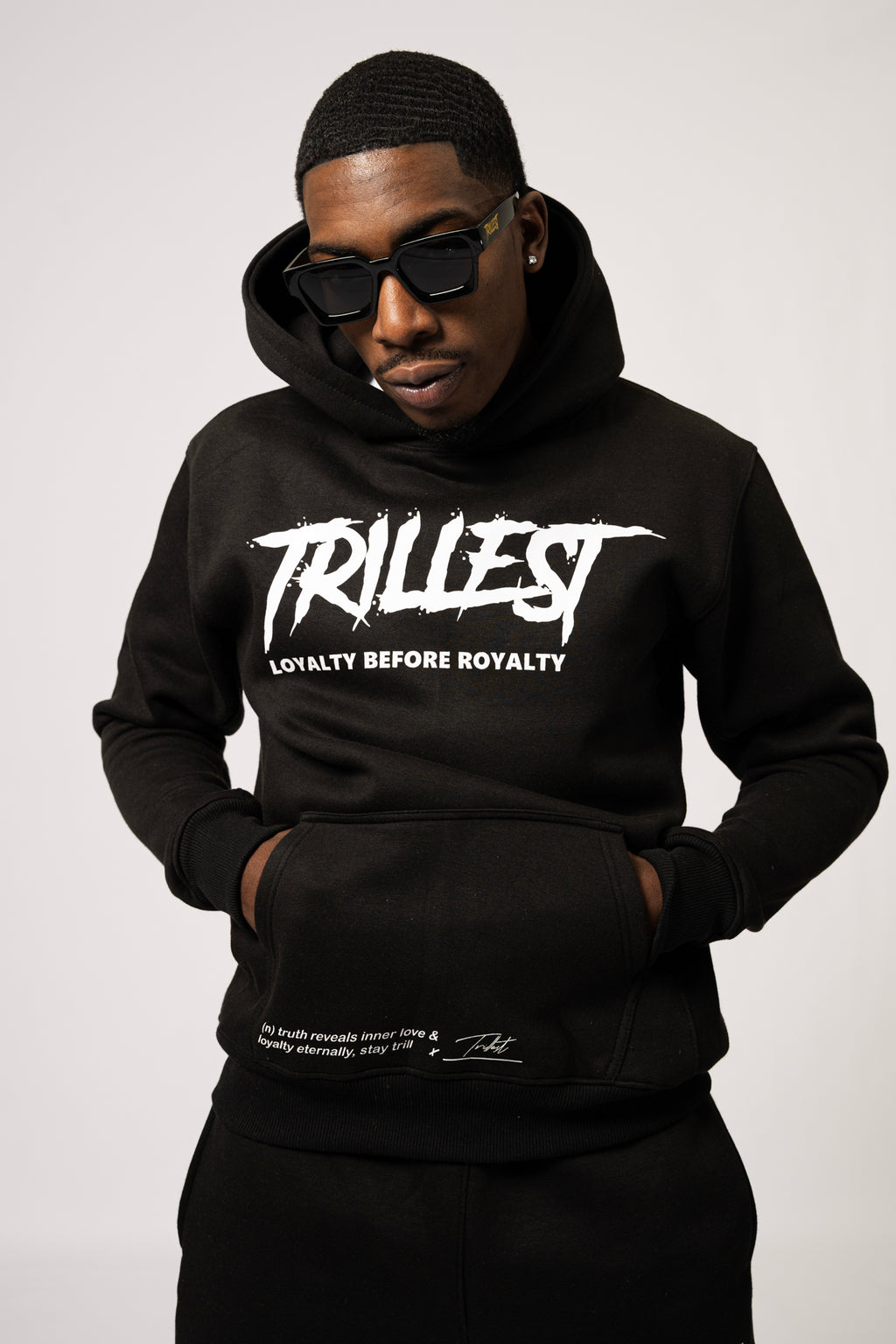 Big T Definition Panel Hoodie - Black/White