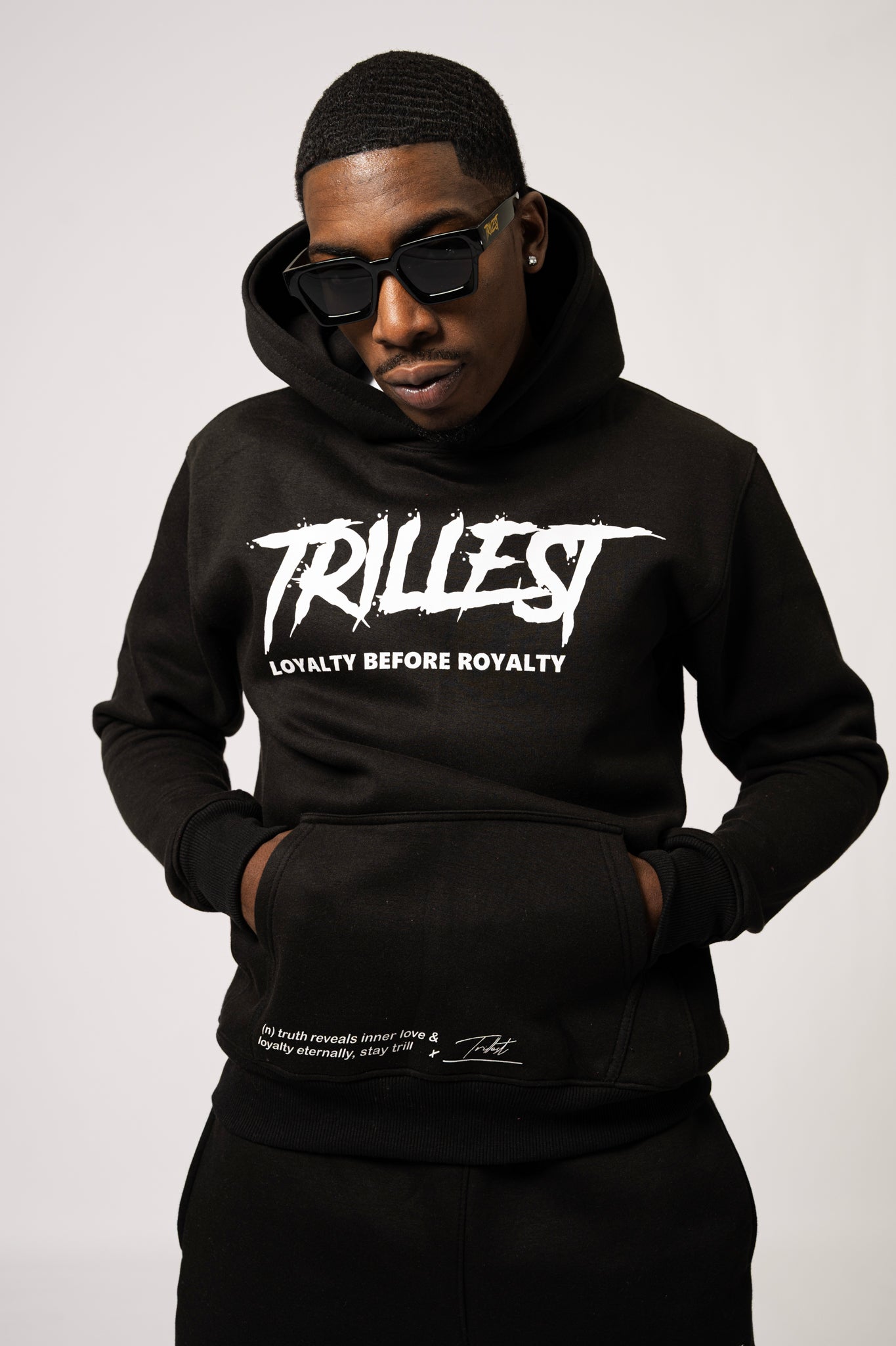 Big T Definition Panel Hoodie - Black/White