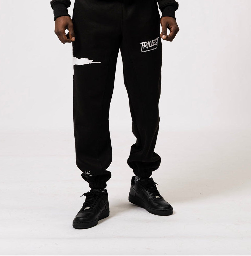 Big T Definition Panel Joggers - Black/White