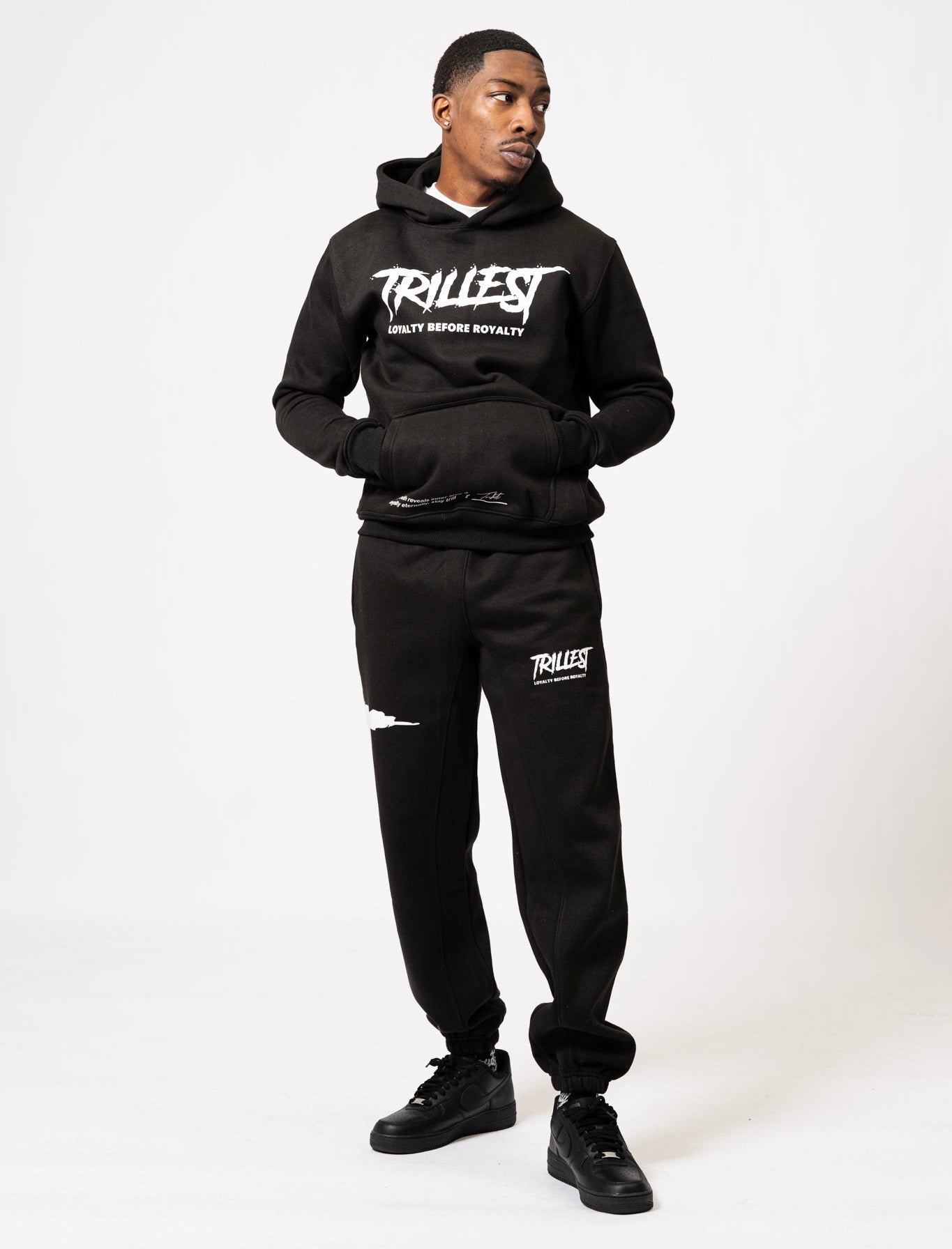 Big T Definition Panel Joggers - Black/White