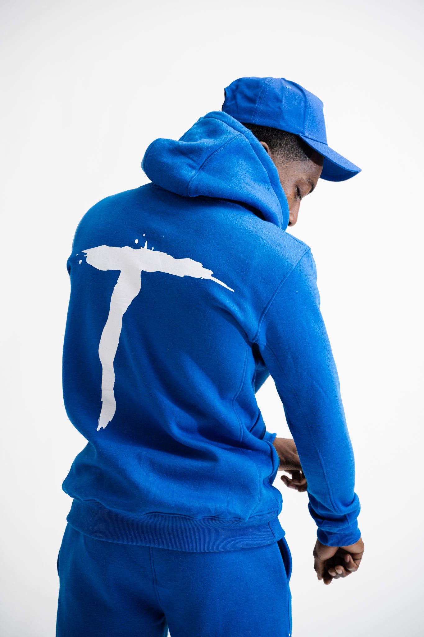 Big T Definition Panel Hoodie - Royal Blue/White