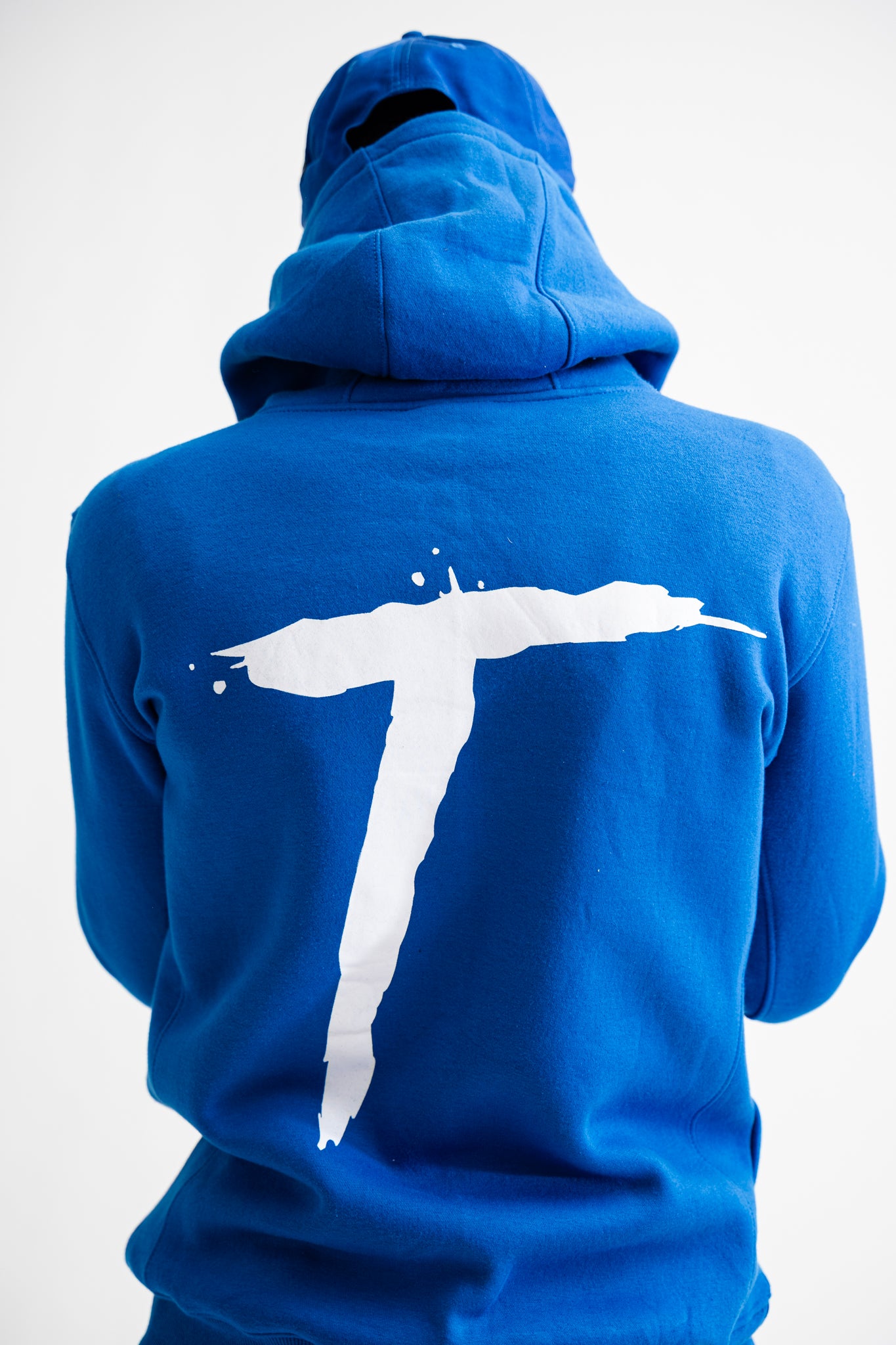 Big T Definition Panel Hoodie - Royal Blue/White