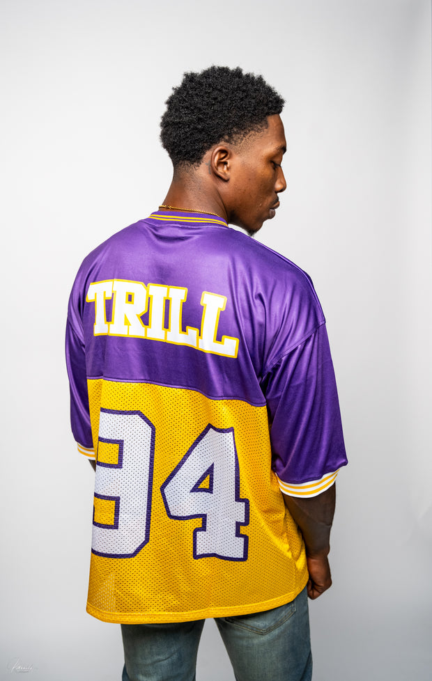 Trillest Football Jersey - Purple/Gold