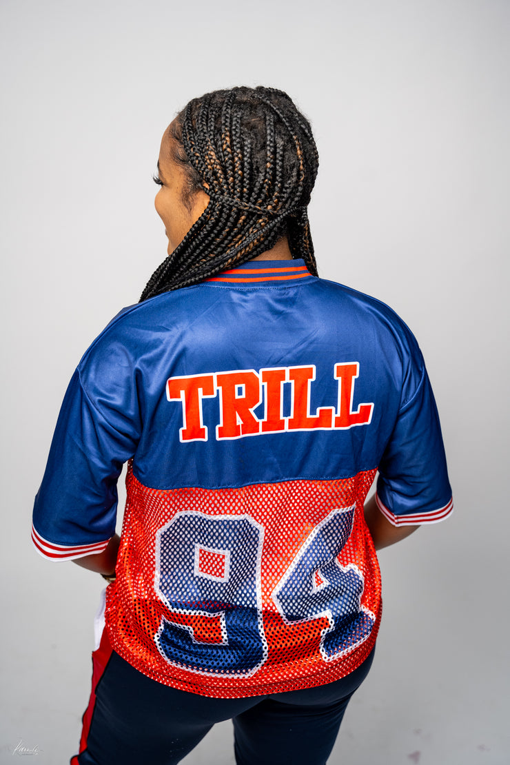 Trillest Football Jersey - Navy\Red