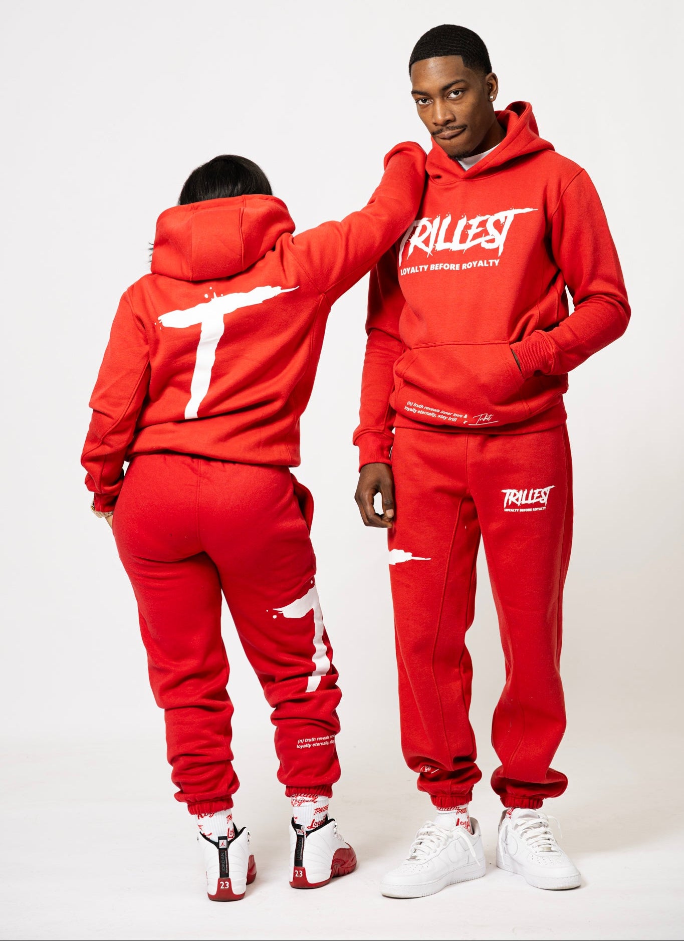 Big T Definition Panel Hoodie - Red/White