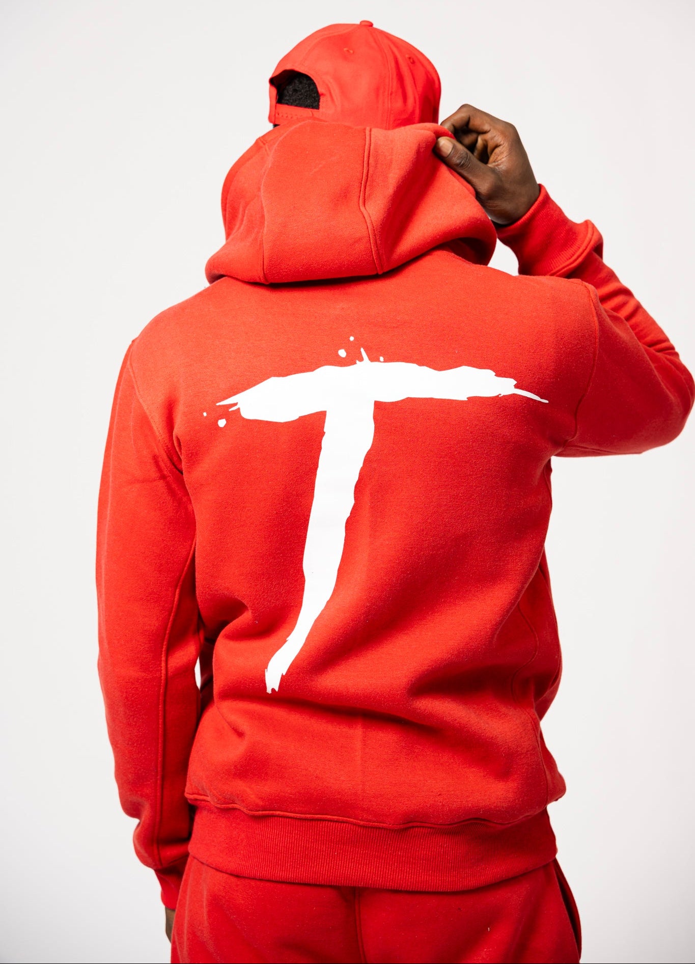 Big T Definition Panel Hoodie - Red/White