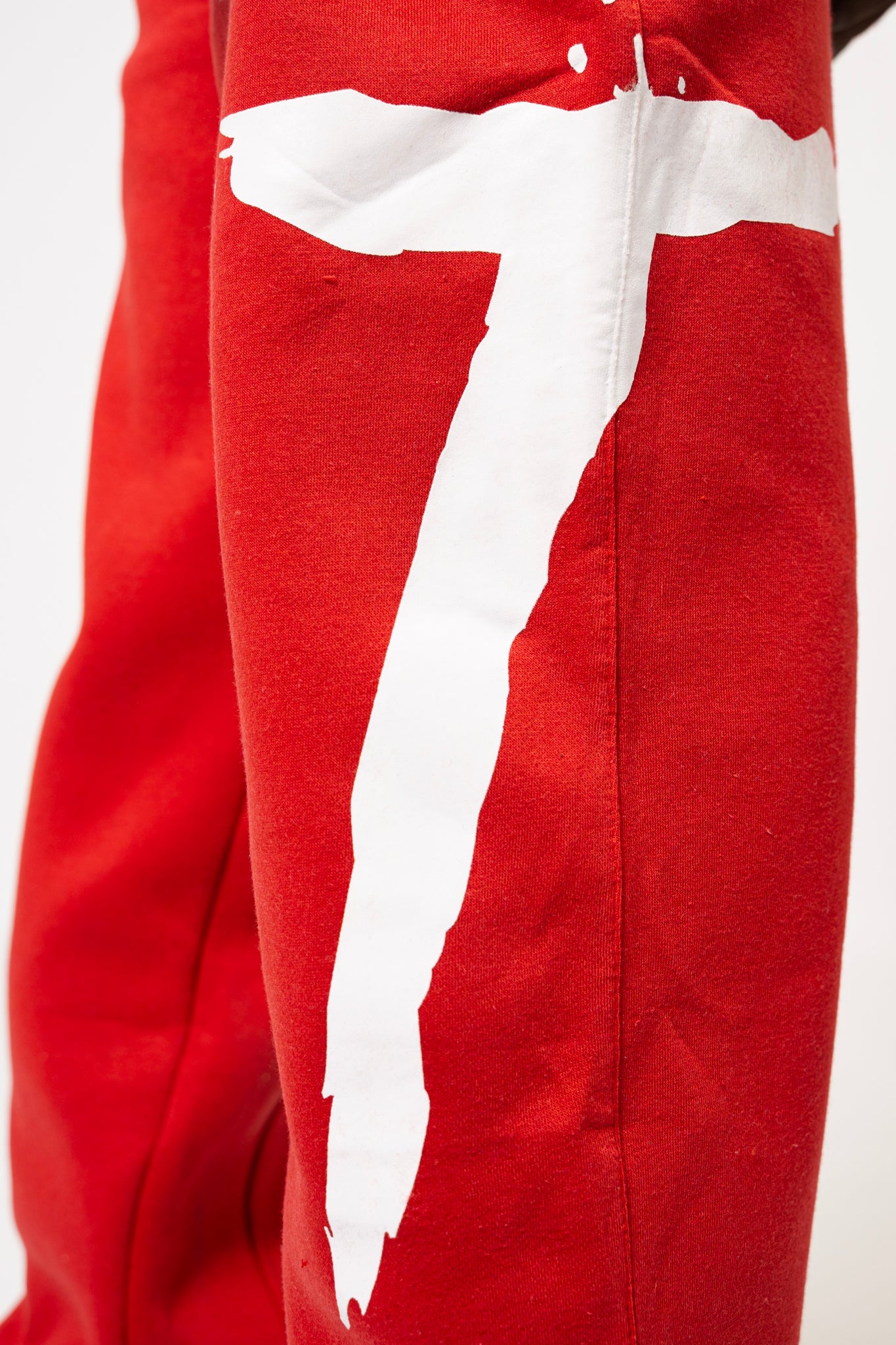 Big T Definition Panel Joggers - Red/White
