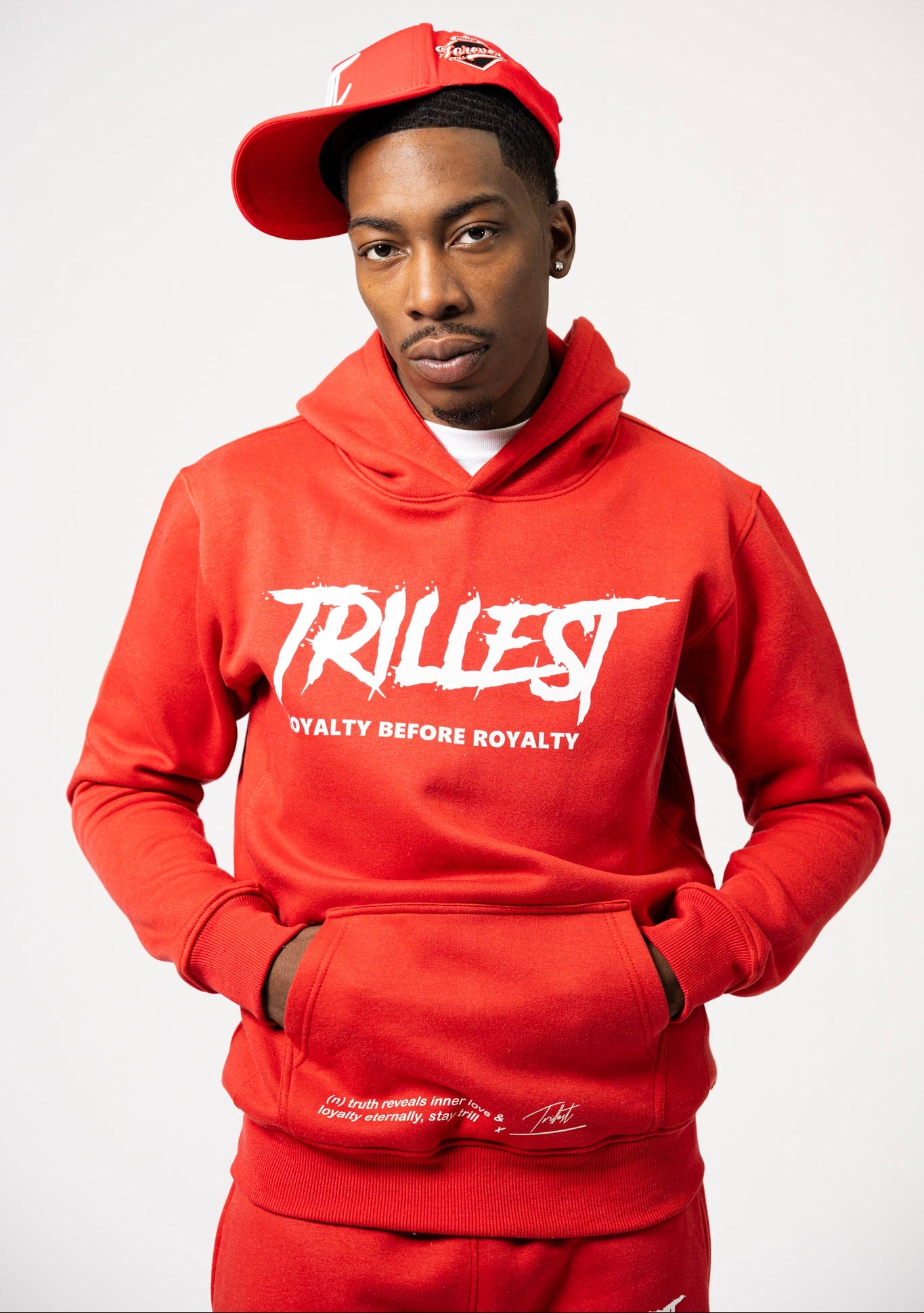Big T Definition Panel Hoodie - Red/White