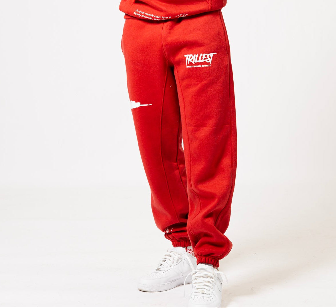 Big T Definition Panel Joggers - Red/White