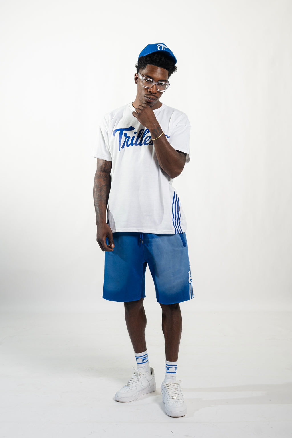 4 Stripes Trillest Tee - White/Royal