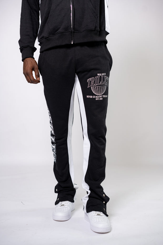 Trillest Flare Pants 3 Button - Black\White