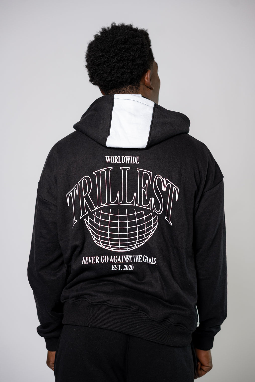 Trillest Worldwide Zip Up Jacket - Black\White