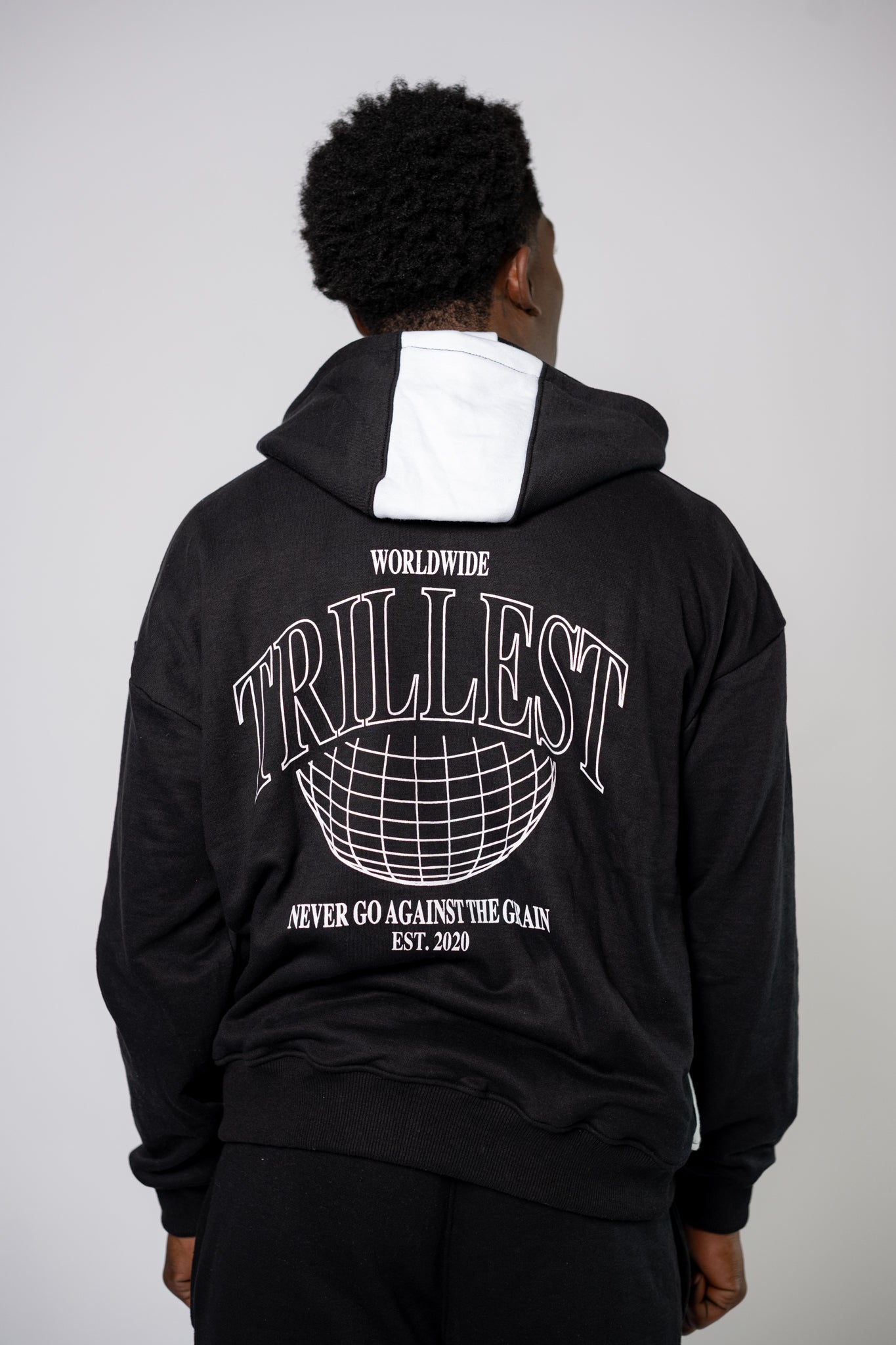 Trillest Worldwide Zip Up Jacket - Black\White