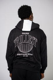 Trillest Worldwide Zip Up Jacket - Black\White